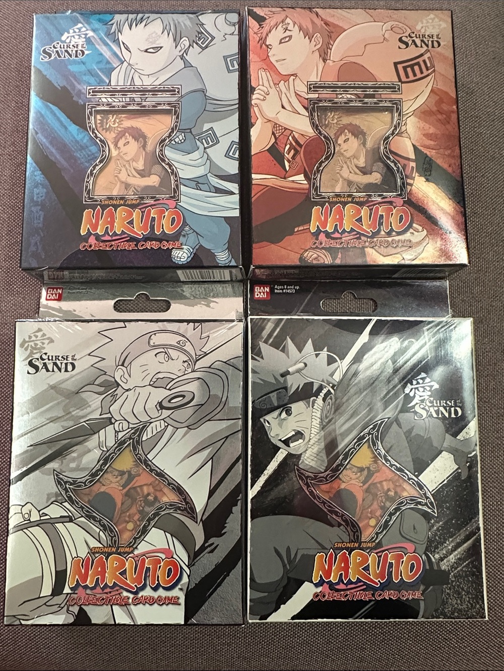 Bandai Naruto CCG Starter Booster Boxes Curse of the Sand Set 1 & 2